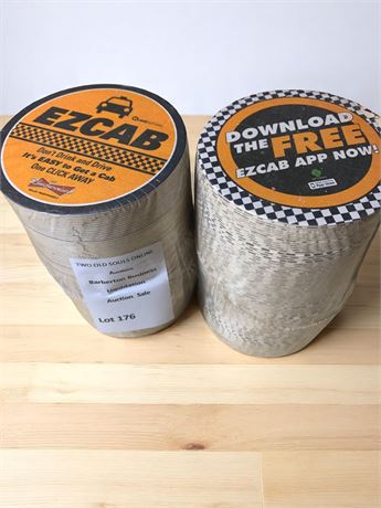 Budweiser EZ Cab App Unopened Drink Coaster Set of 2