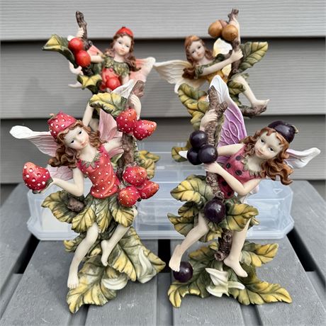 Decorative Resin Garden Fairies Bundle: 7-7.5"H