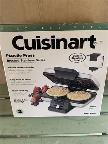 Cuisinart Stainless Steel Pizzelle Press Maker New In Box