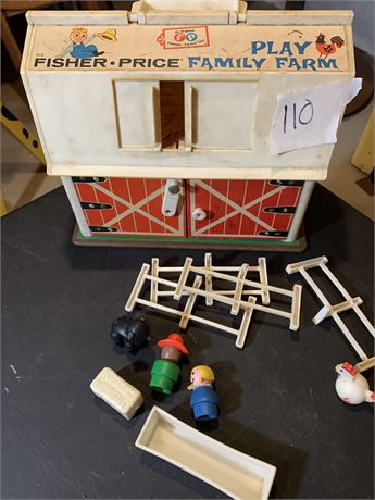 Vintage Fisher Price Family Farm Playset