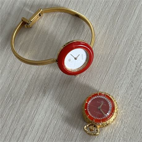 Ladies Vintage Gucci Watch and Royal LTD Pendant Watch