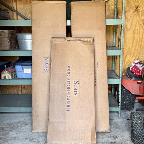 New (Old Stock) Sears Kitchen Cabinets - Lot of 3 Still Boxed