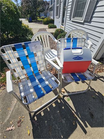 Plastic Outdoor Chairs, Folding Chairs & Playmate Cooler