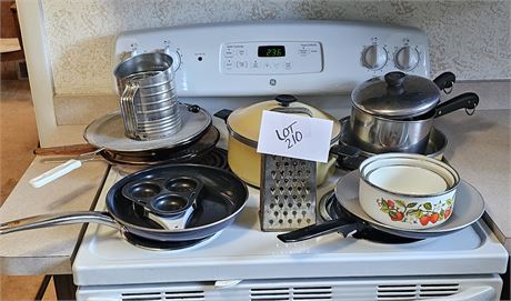 Mixed Pots & Pans- Westbend "Townhouse " Revere Ware, Oster, Blue Diamond & More