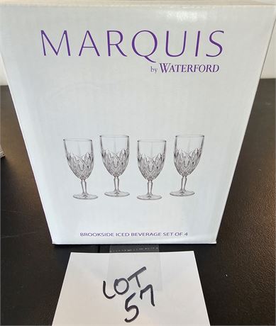 Waterford Marquis Iced Beverage Set Of 4 New In Box
