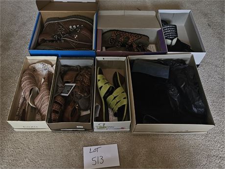 Ladies Mixed Shoes- Sizes 7.5 to 8 MED - Maker / Style / Color & Condition Vary