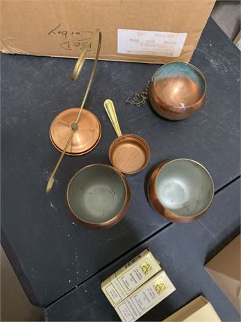 Copper Bowls, Pan, Essential Oil Diffuser, Essential Oil Liquid Scents Lot