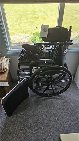 Drive Standard Size Folding Wheel Chair With Extra Cushion