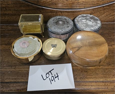 Mixed Vintage Powder & Vanity Boxes