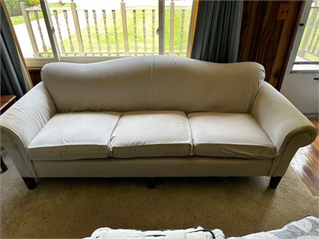 Reupholstered Wingback Couch