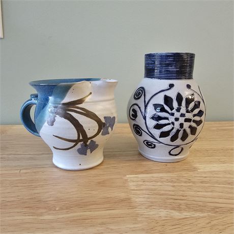 Beautiful Pottery -6" Williamsburg and 4" Gary Shaffer Pieces