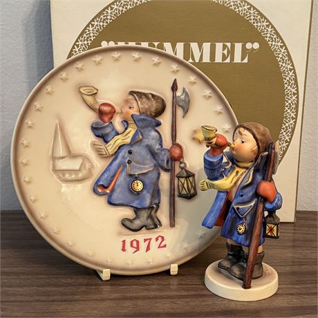 Hummel Goebel Hear Ye Hear Ye Figurine TM5 & 1972 Annual Plate