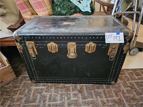 Antique Travelers Trunk with Tray