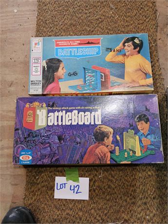 Vintage Board Games: Battleship 1971 & Ideal Battleboard No#2058-6