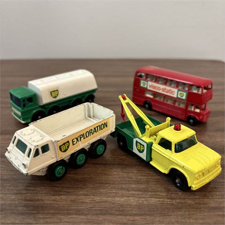 Lesney Matchbox No. 5 Routemaster Bus & More (Lot of Four)
