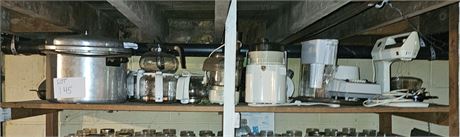 Large Mixed kitchen Lot- Pressure Cooker, Coffee Pots For Replacements, Mixer,