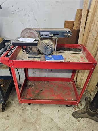 4" Belt And 6" Disc Sander With Metal Cart