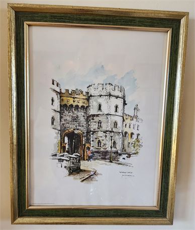 Windsor Castle Art by Jan Corthals 1965 Donald Art Co. Printed in Holland