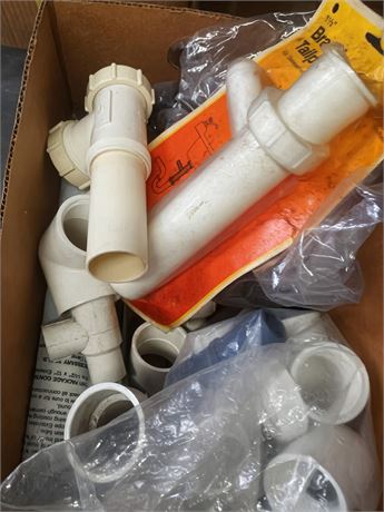 White Plastic Plumbing Fitting Lot