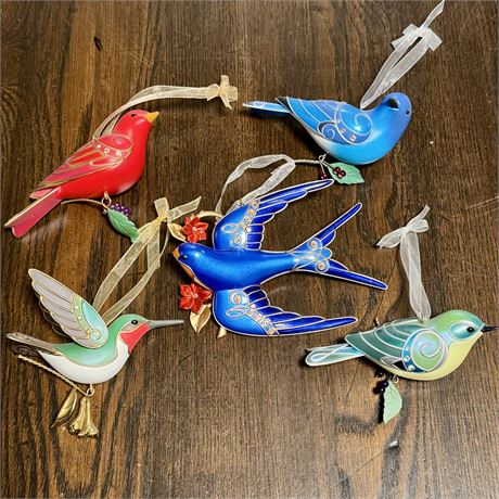 Hallmark Beauty of the Birds Ornaments - Loose Lot of 5