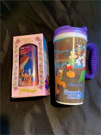 Beauty & The Beast Collector Cup Burger King And Disney Parks Rapid Refill Cup