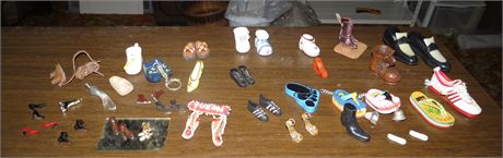 Assorted Small Collectible Boots, Shoes