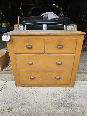 Antique Wood Dresser with Original Hardware