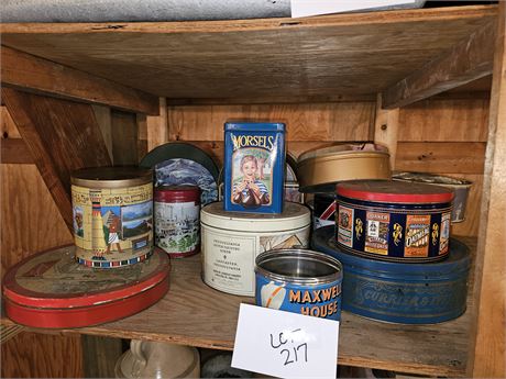 Mixed Tin Lot: Different Styles - Makers & Sizes