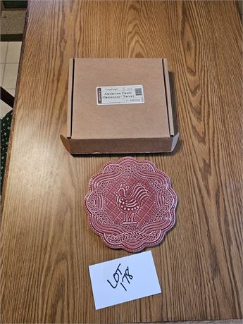 Longaberger Red Trivet with Box