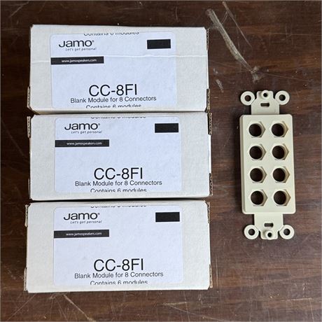 NEW - JAMO CC-FI 8-Port Hex Hole Insert Plates - 3 Boxes, 6 Per Box