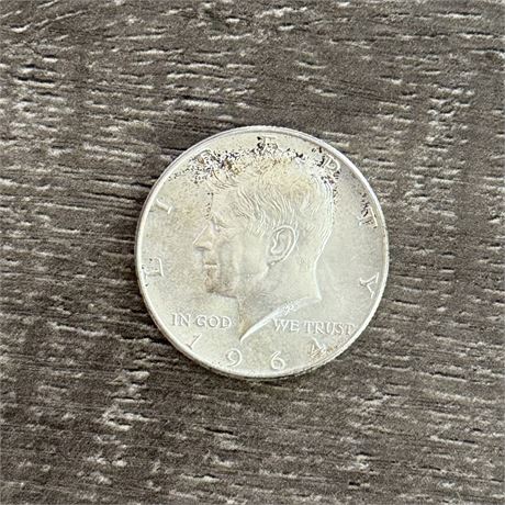 1964 90% Silver Kennedy Half Dollar