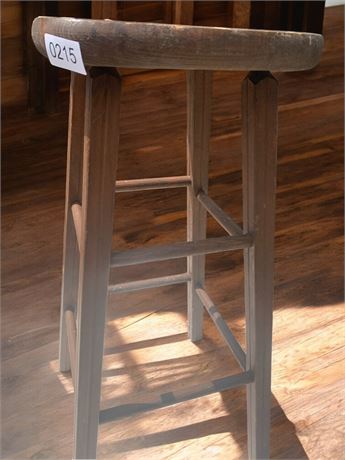 "Toledo Style" Wood Industrial Drafting Bar Stool