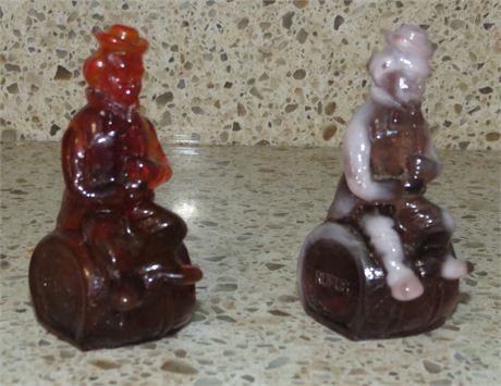 Mosser Glass "Rufus" "Sambo" Figurines