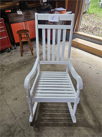 White Wood Rocking Chair