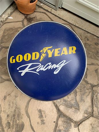 Goodyear Racing Stool With Casters/Wheels