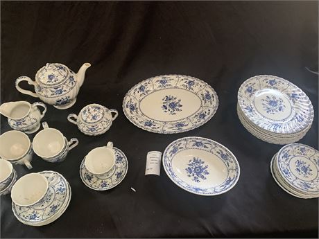 Johnson Brothers Indies Pattern Blue and White Ironstone Dinnerware & Tea Set