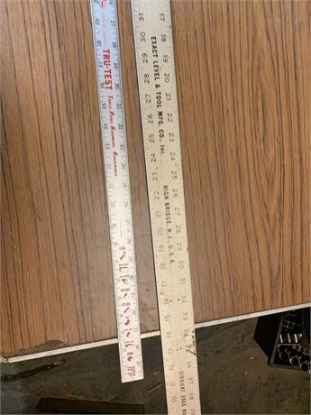 Metal Yardstick Lot of 2 - 48" and 36"