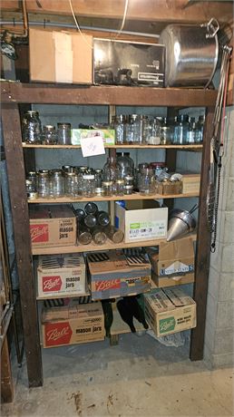 Large Shelf Cleanout: Canning Jars, Supplies & More