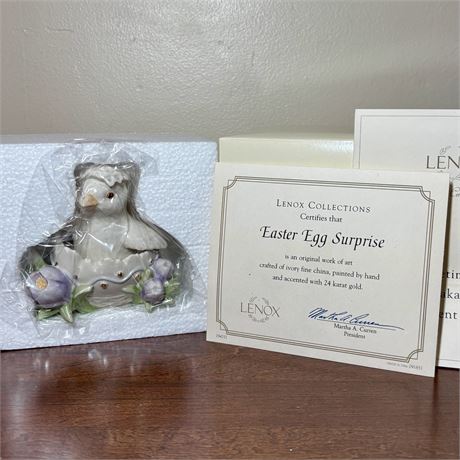 New Lenox Easter Egg Surprise Porcelain Figurine