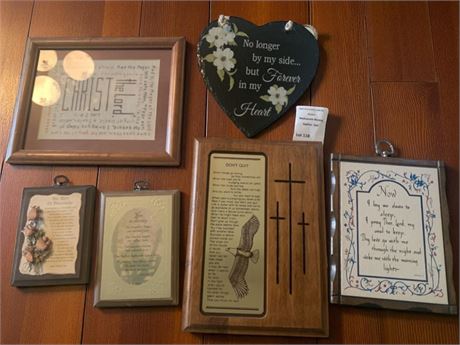 Religious/Inspirational Wall Plaque Lot