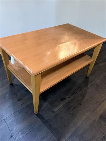 Light Maple Two-Tier Side Table