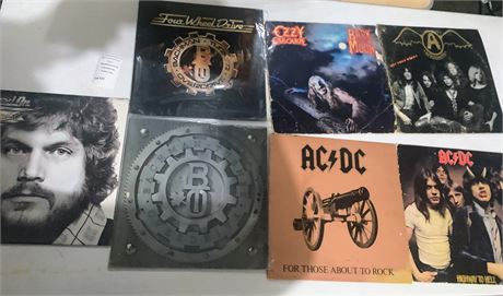 Vinyl Rock Albums - AC/DC,  Aerosmith, Ozzy Osbourne, Bachman-Turner Overdrive