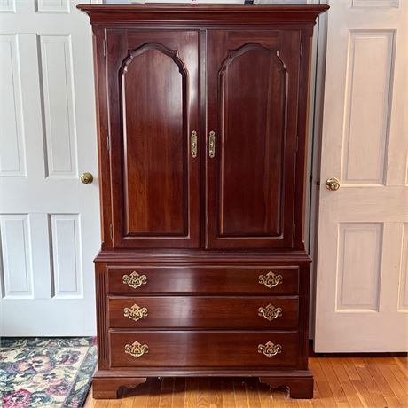 Knob Creek Cherry Wood Armoire - 68" x 40" x 19"