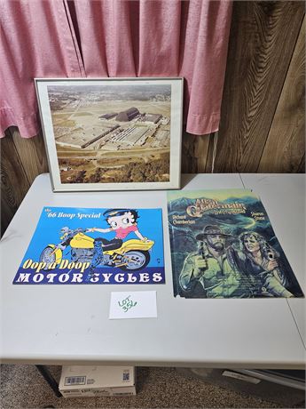 Goodyear Aerial Photo / Metal Betty Boop Sign & More