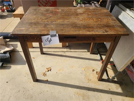 Antique Wood Kitchen Table