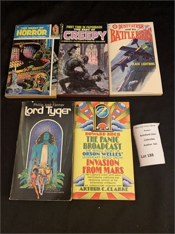 Vintage Book Lot of 5 - Philip Jose Farmer, Howard Koch, Horror