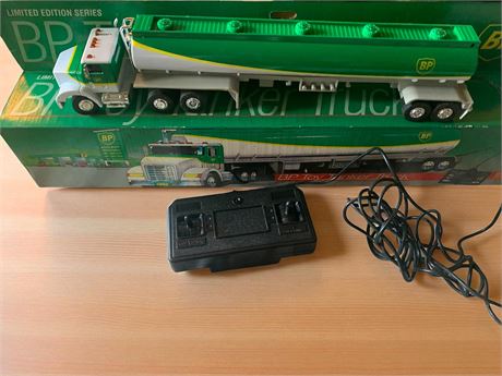 Limited Edition BP Toy Tanker Truck Wired Remote Control Toy In Original Box
