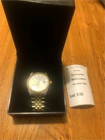 Hamilton Masterpiece 2-Tone Wristwatch Corporate Award Gift From Goodyear