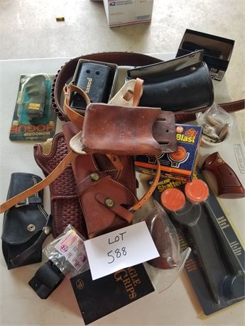 Clay Targets, Tasco Scope, Leather Holsters, Mono Grip, Eagle Grip & More