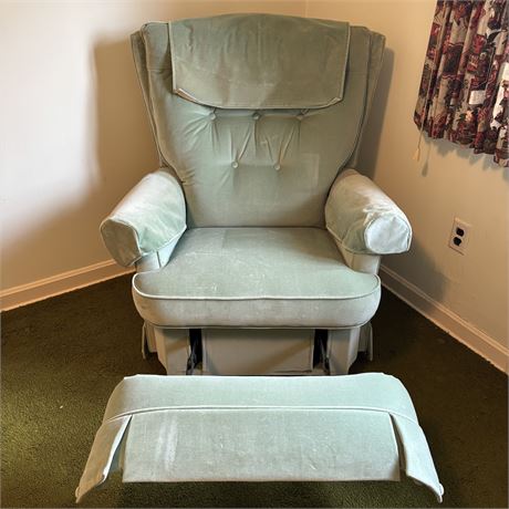 Tufted Velvet Wingback Recliner Chair
